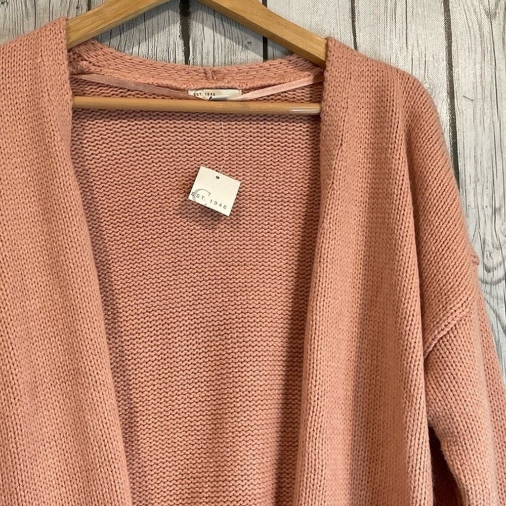 Est 1946‎ Pink Swiss Dot Open Front Cardigan Size Medium